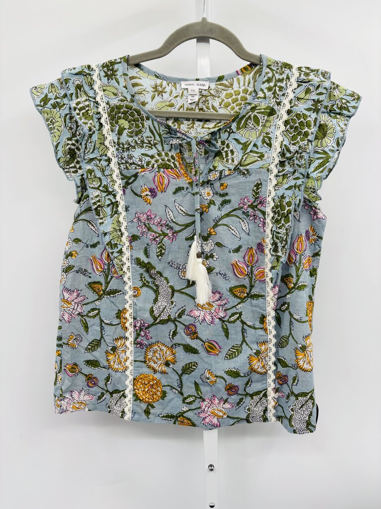 Tribal Blouse Blue S
