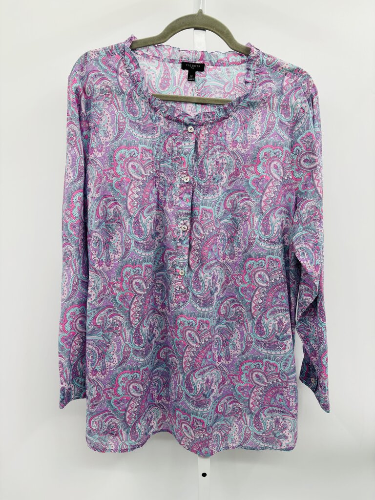Talbots Blouse Plus Purple 1X