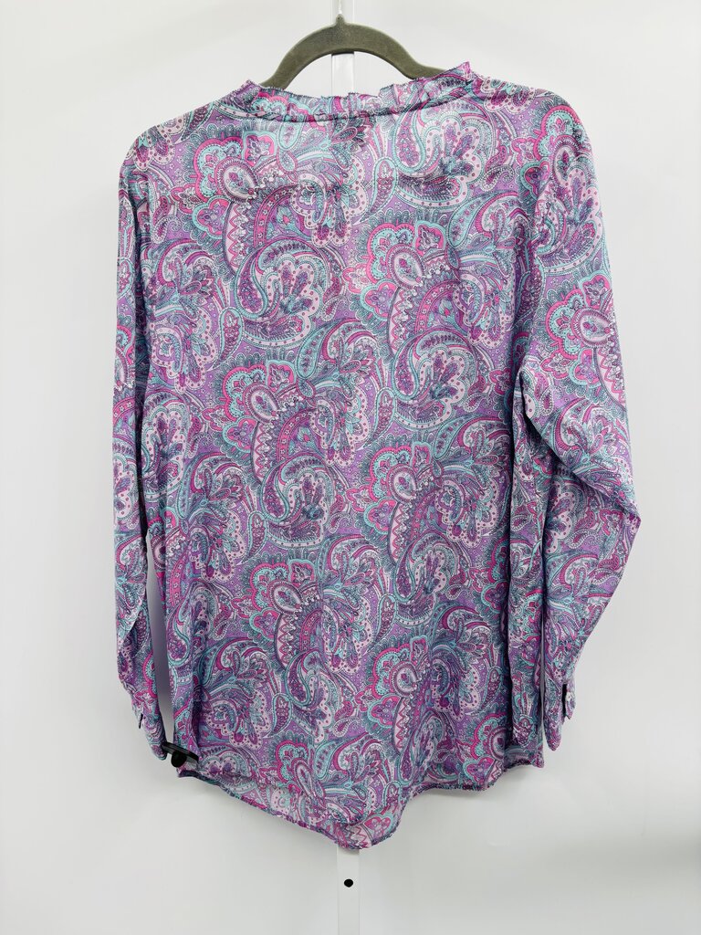 Talbots Blouse Plus Purple 1X