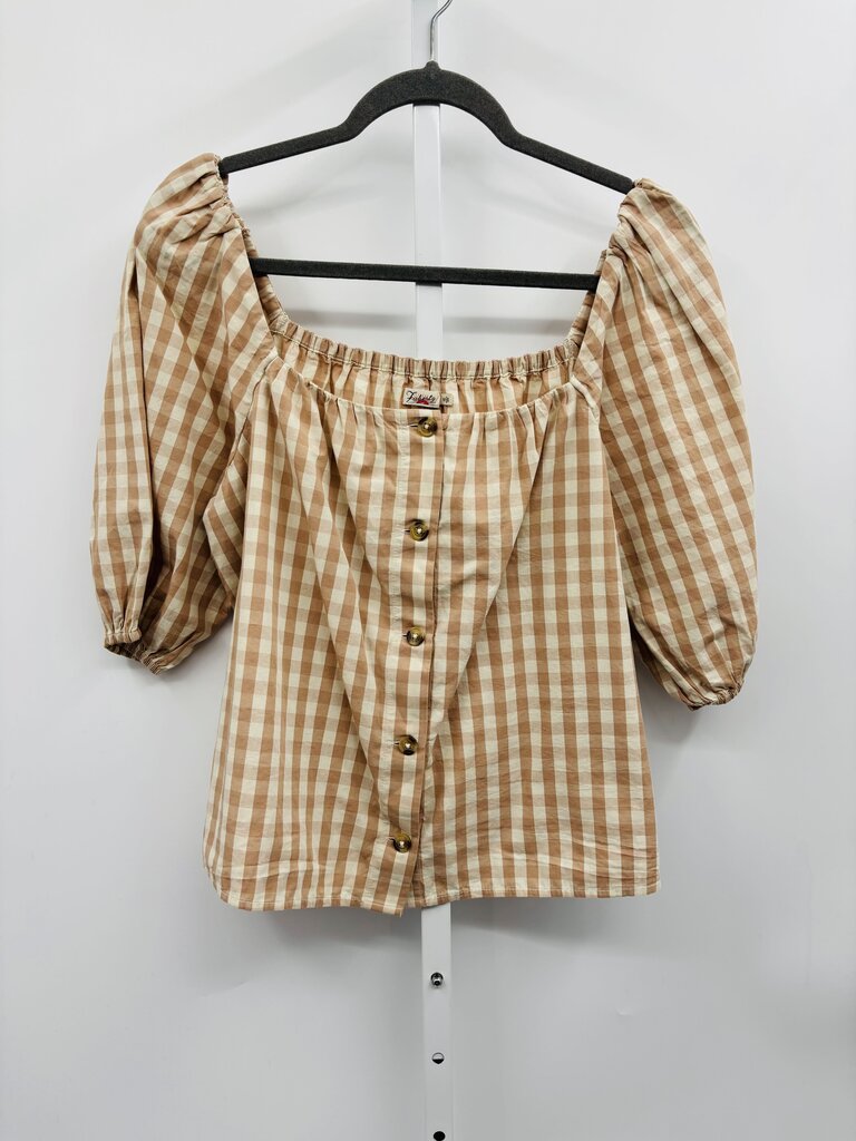 Faherty Blouse Tan M