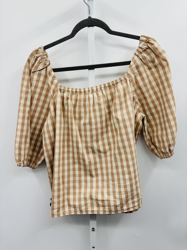Faherty Blouse Tan M