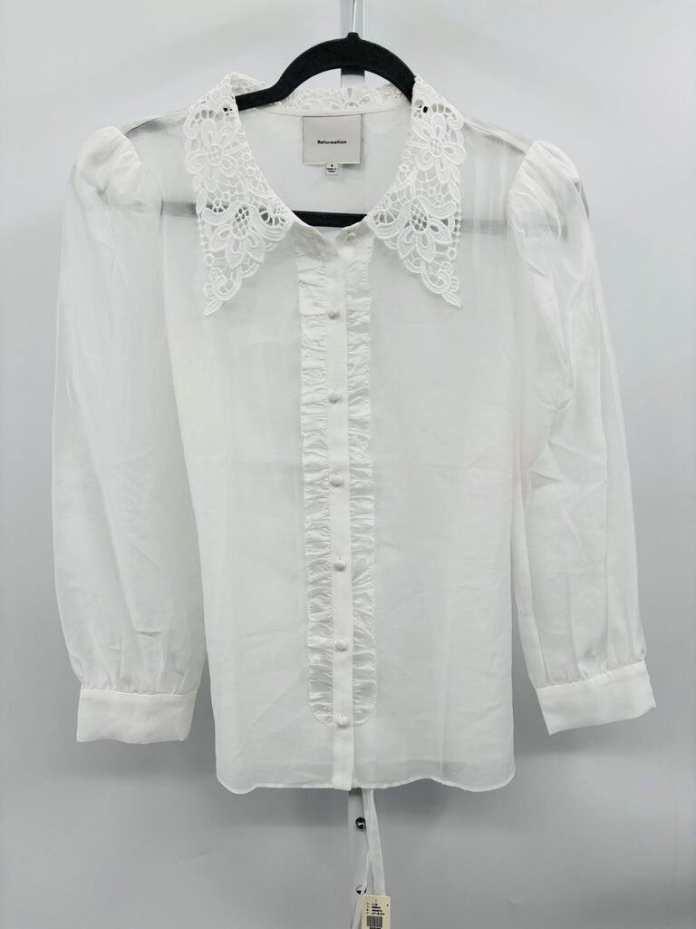Reformation Blouse White 6