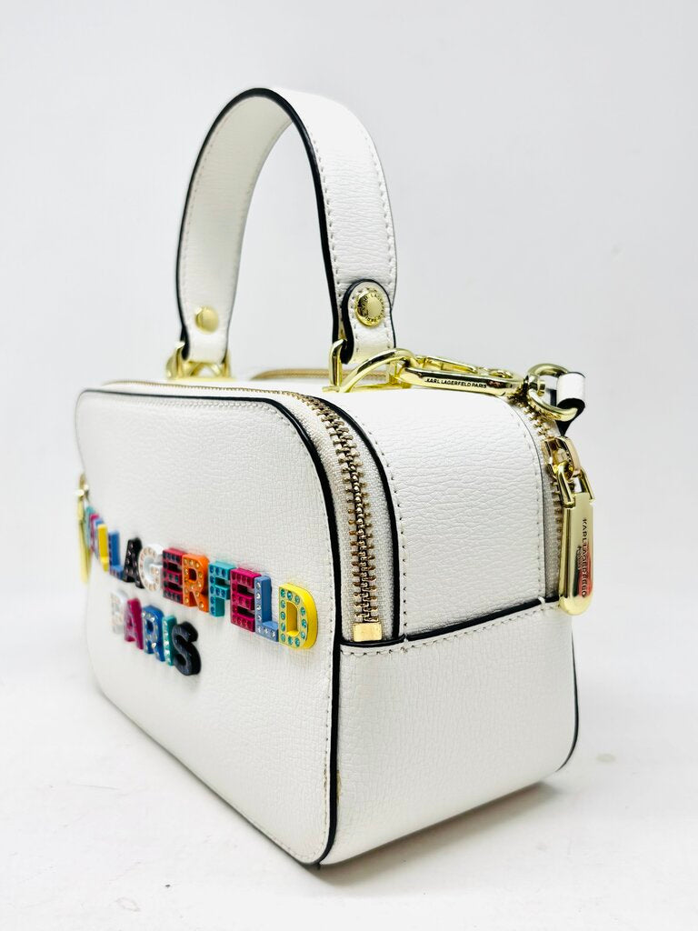 Karl Lagerfeld: Paris Crossbody Bag White