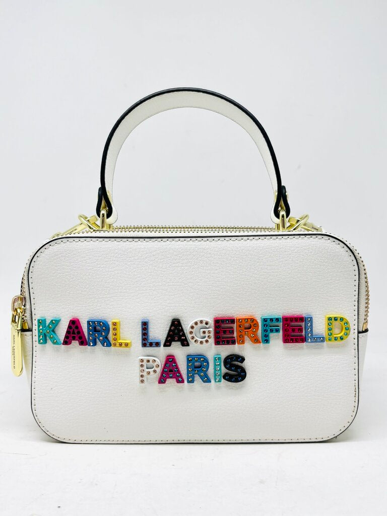 Karl Lagerfeld: Paris Crossbody Bag White