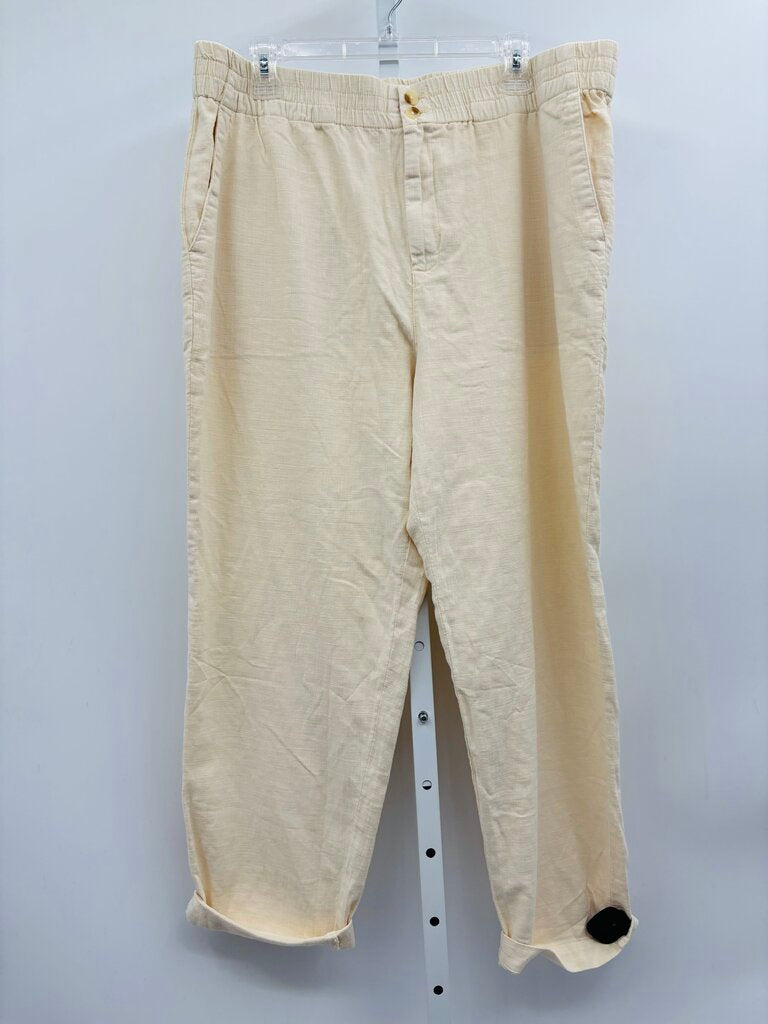 Marine Layer Pants Straight Beige XL