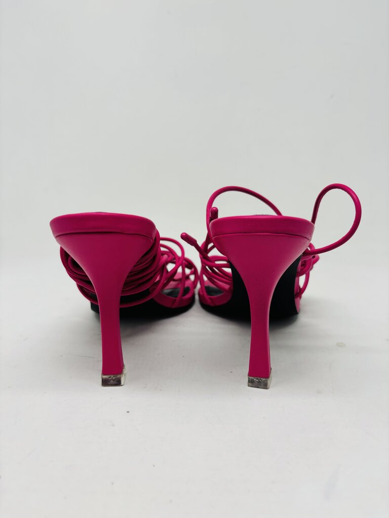 Black Suede Studio Heels Pink 6.5