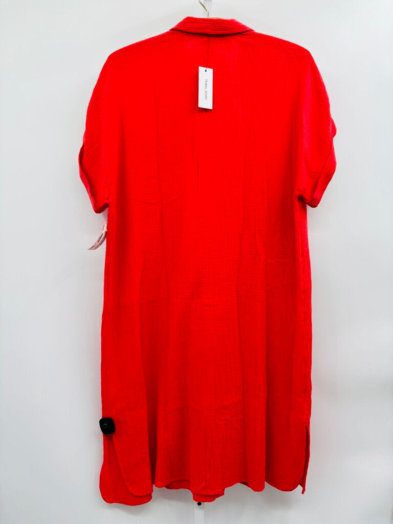Tribal Dress Plus Red 1X