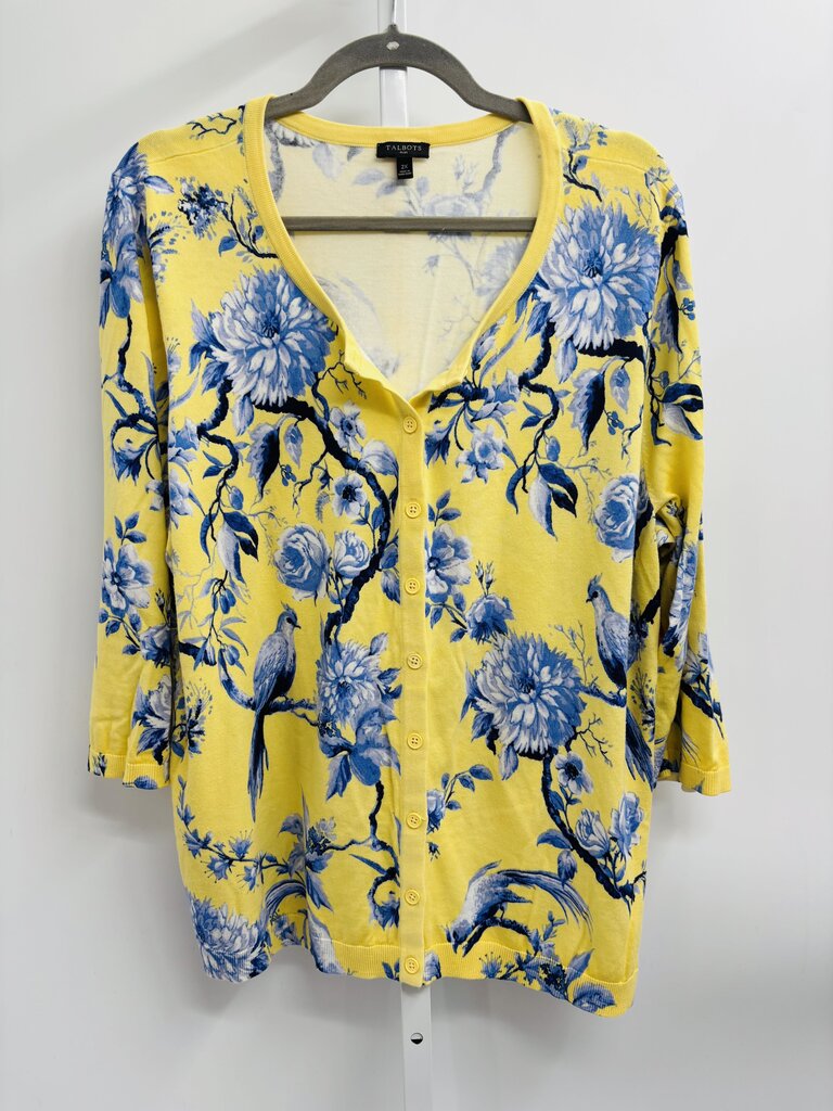 Talbots Cardigan Plus Yellow 2X