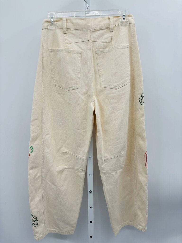 Mystree Jeans Straight Beige S