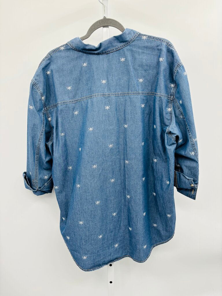 Sundance Top Plus Denim XXL