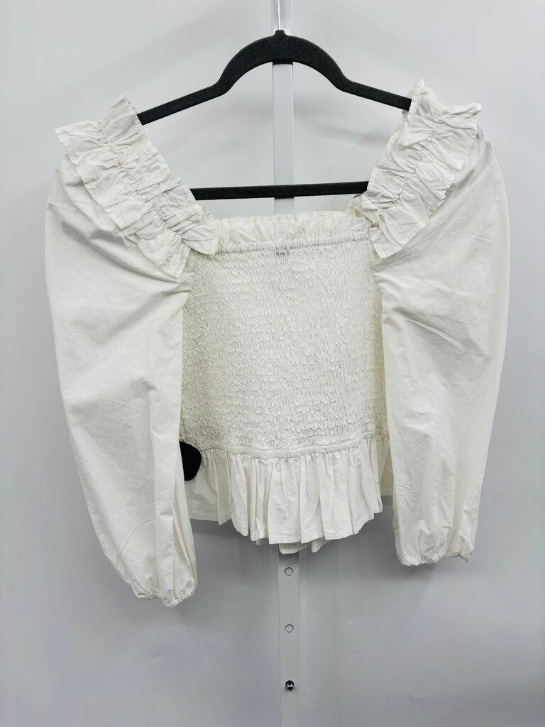 The Drop Blouse White M