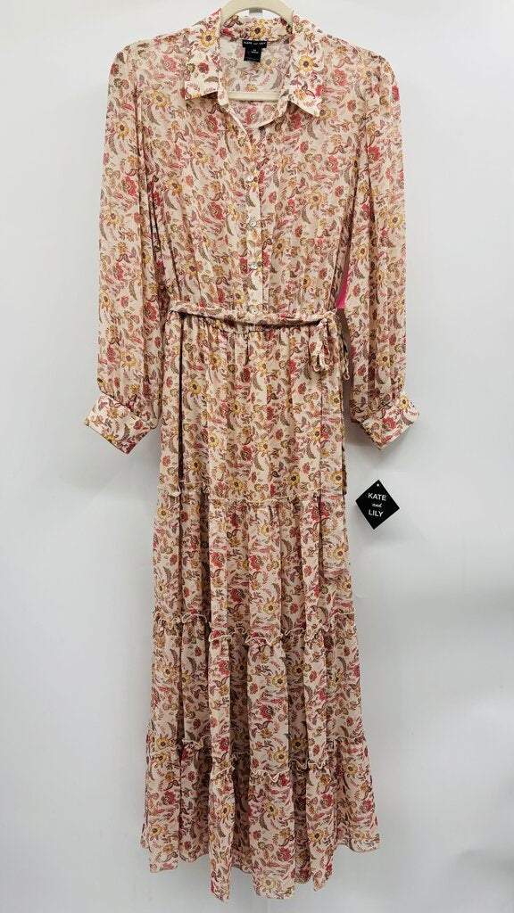 Kate and Lily Maxi Dress Beige 12