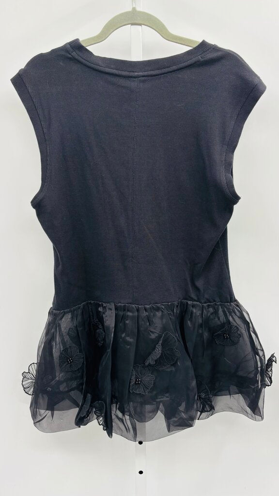 Anthropologie Top Black XL