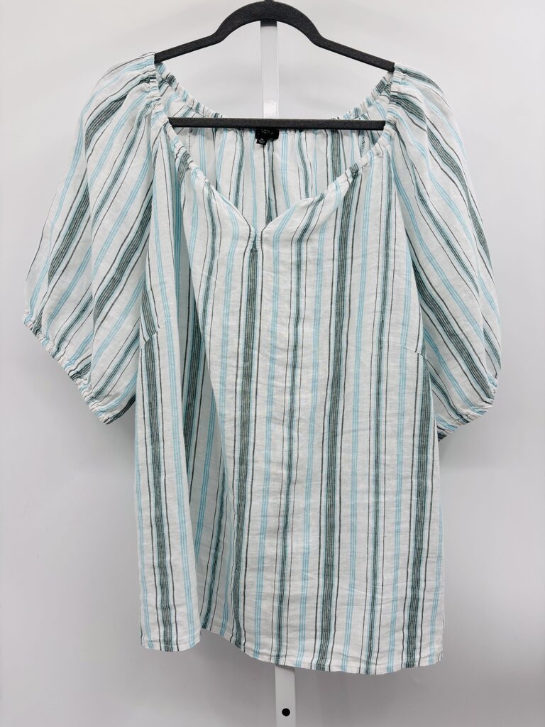 Talbots Top Plus Blue 2X