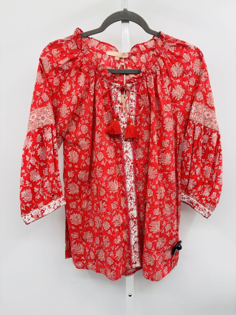 Azure and Indigo Blouse Red S