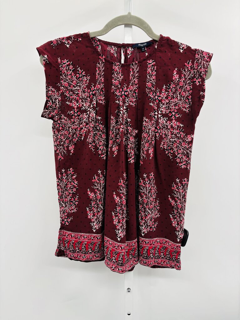 Madewell Top Burgundy XS
