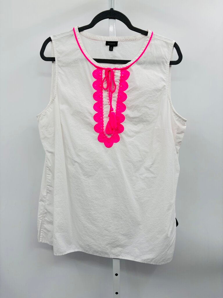 Talbots Top White XL