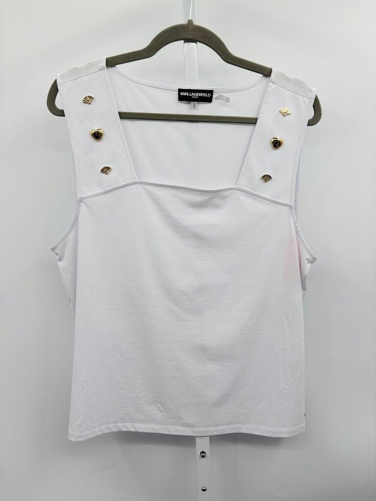 Karl Lagerfeld: Paris Top White XL