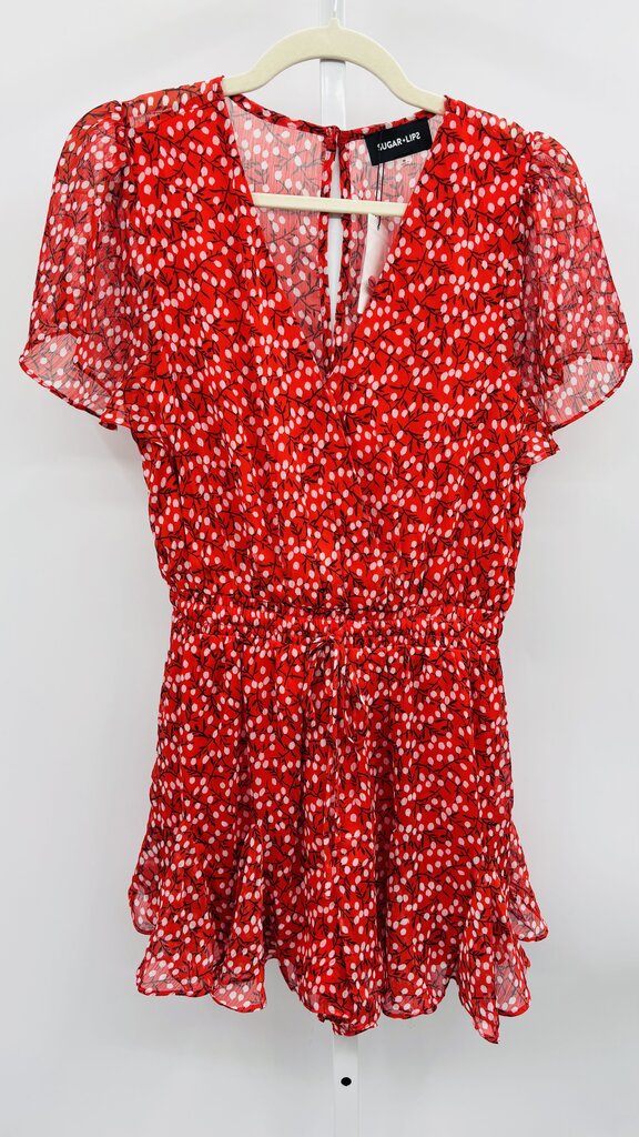 Sugar + L!ps Romper Red M