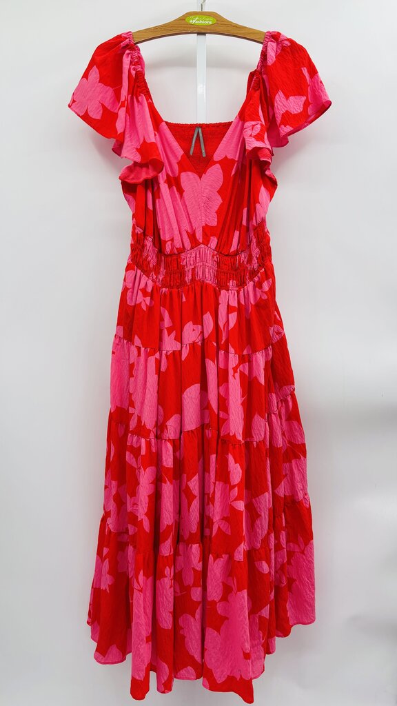 Anthropologie Maxi Dress Plus Red 3X