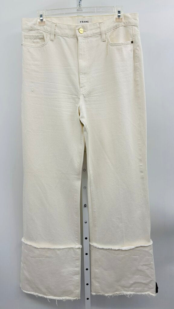 Frame Jeans Wide Leg Ivory 8