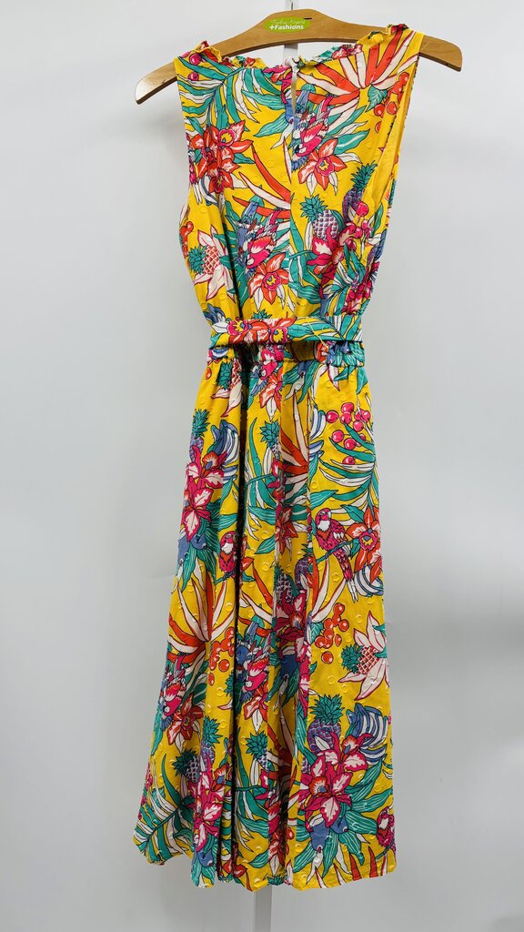Talbots Maxi Dress Yellow 16