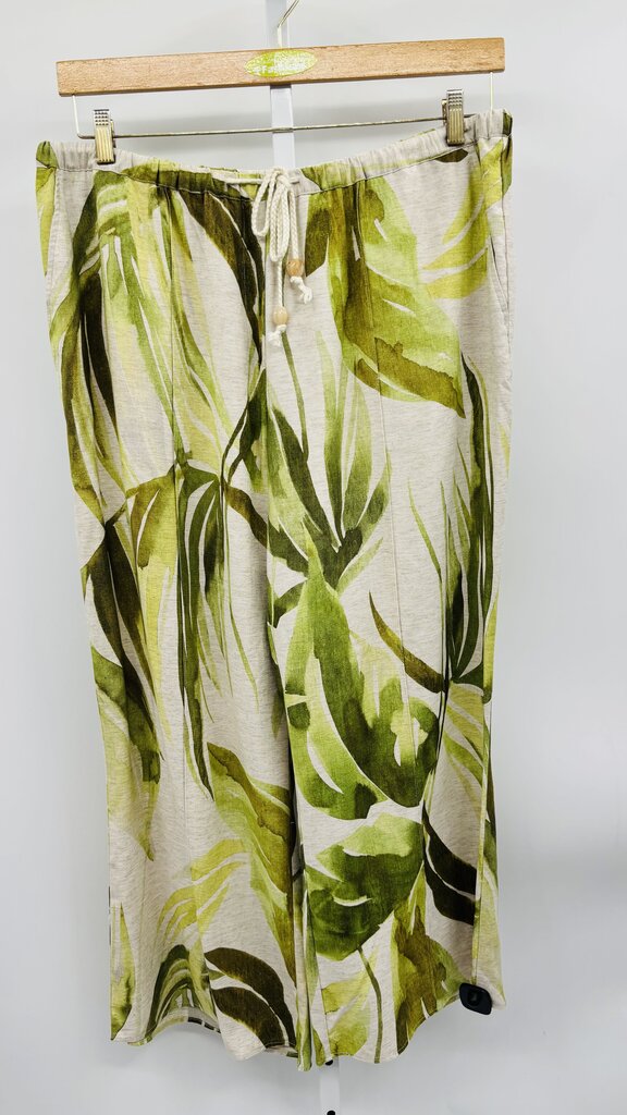 Tribal Pants Plus Wide Leg Green 1X