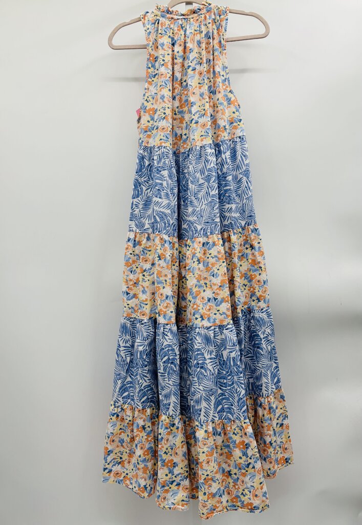 stitch drop Maxi Dress Blue L