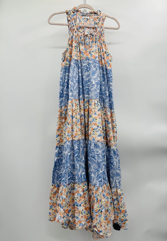 stitch drop Maxi Dress Blue L