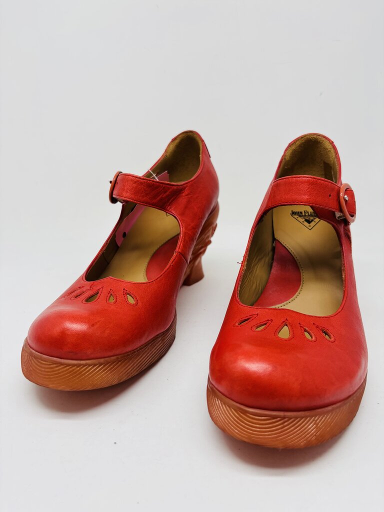 John Fluevog Wedge Red 9