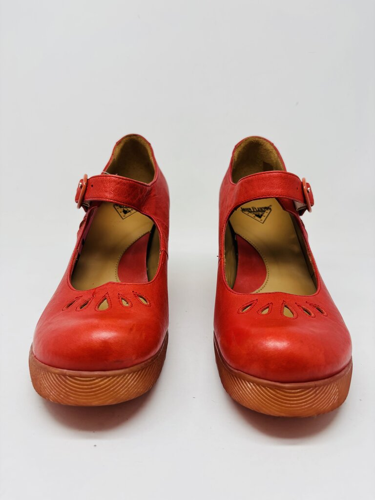 John Fluevog Wedge Red 9