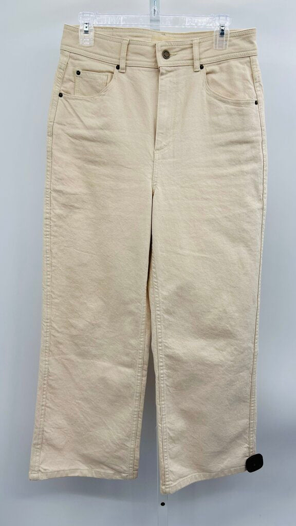 Sezane Jeans Wide Leg Beige M