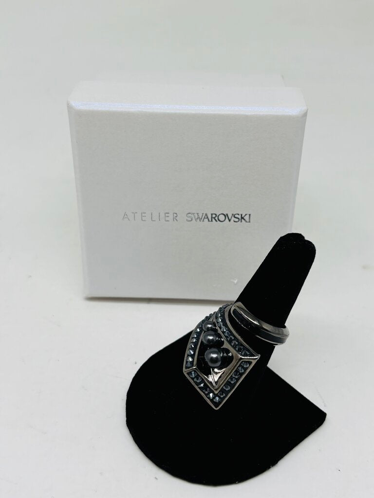 Swarovski Ring Black 6.5
