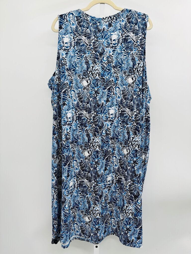 J. Jill Dress Plus Navy 3X