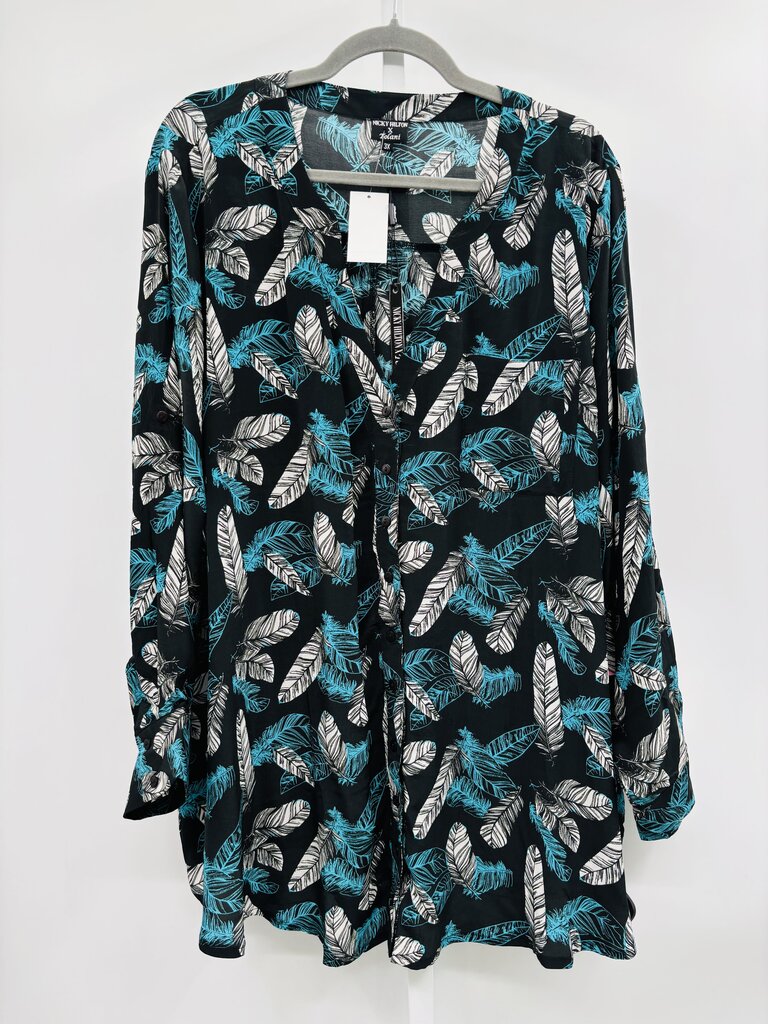 Tolani Blouse Plus Black 3X