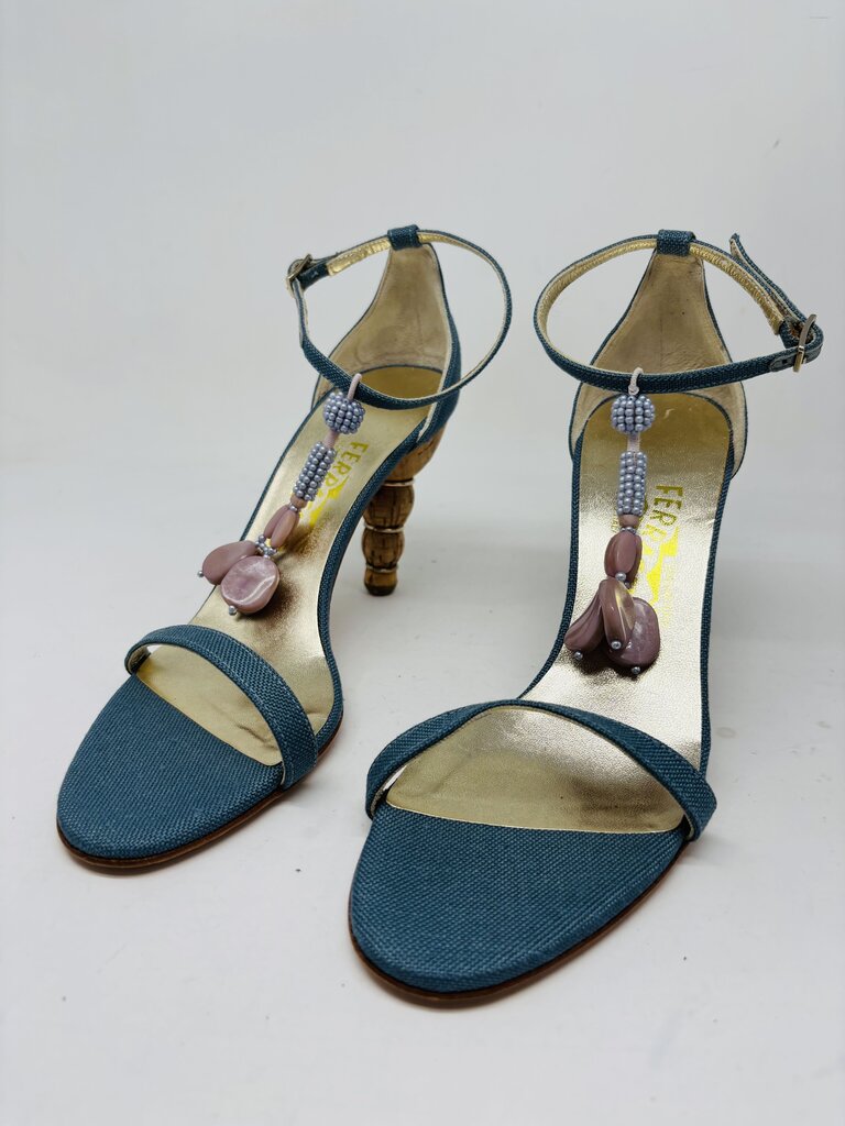 Ferragamo Heels Blue 7.5