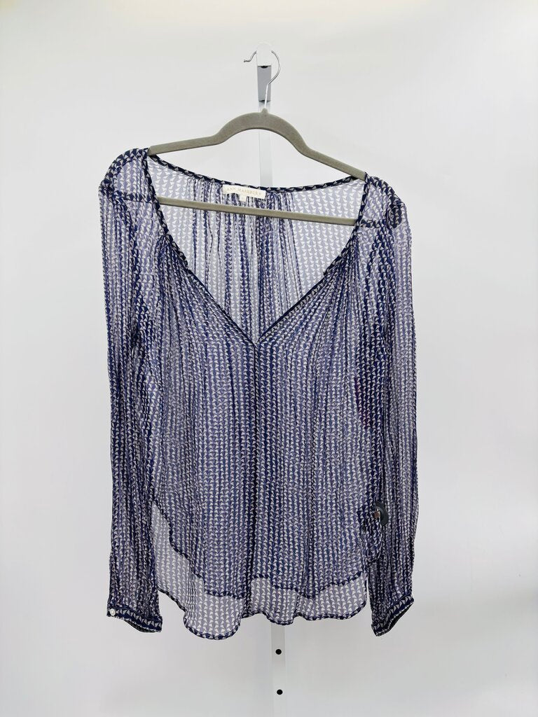 Ann Mashburn Blouse Navy L