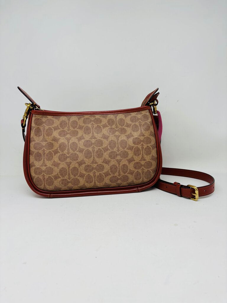 Coach Crossbody Bag Brown Signature