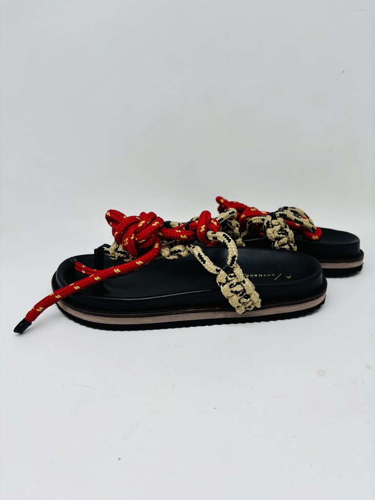 Anthropologie Sandals Red 6.5