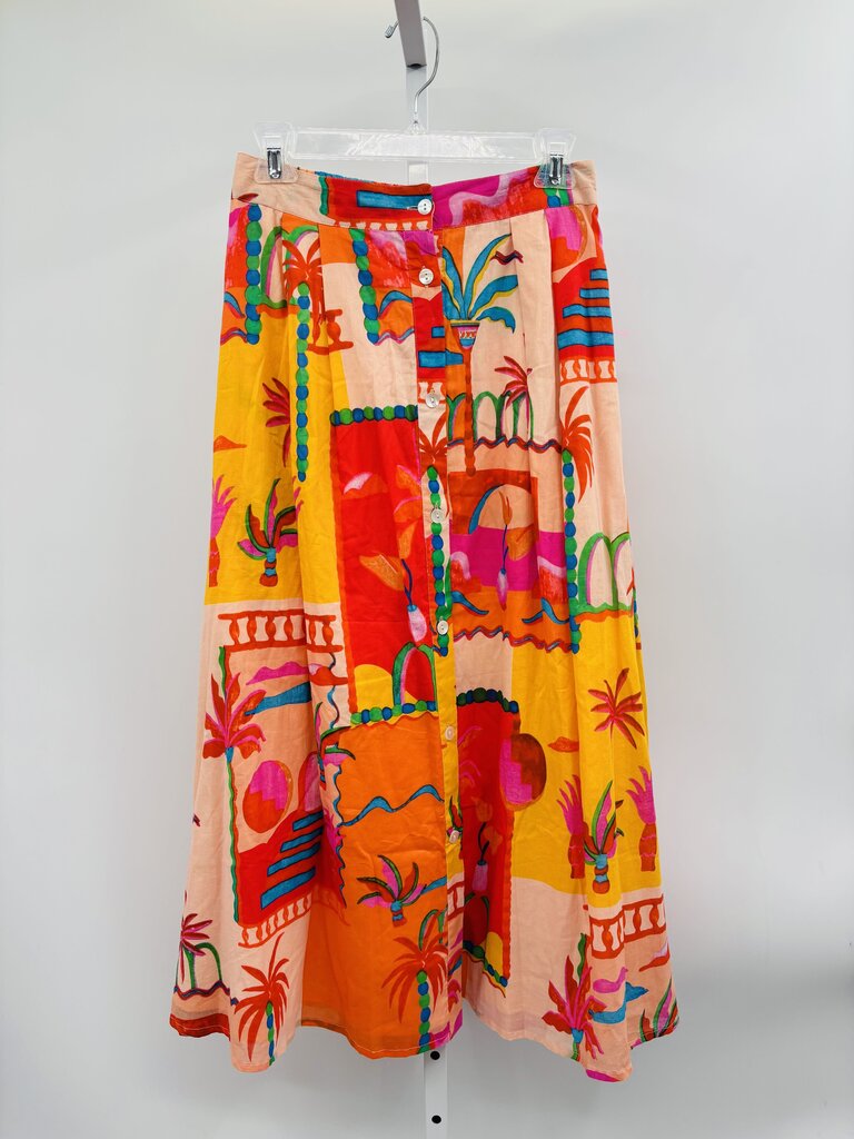 En Creme Skirt Maxi Orange Multi S