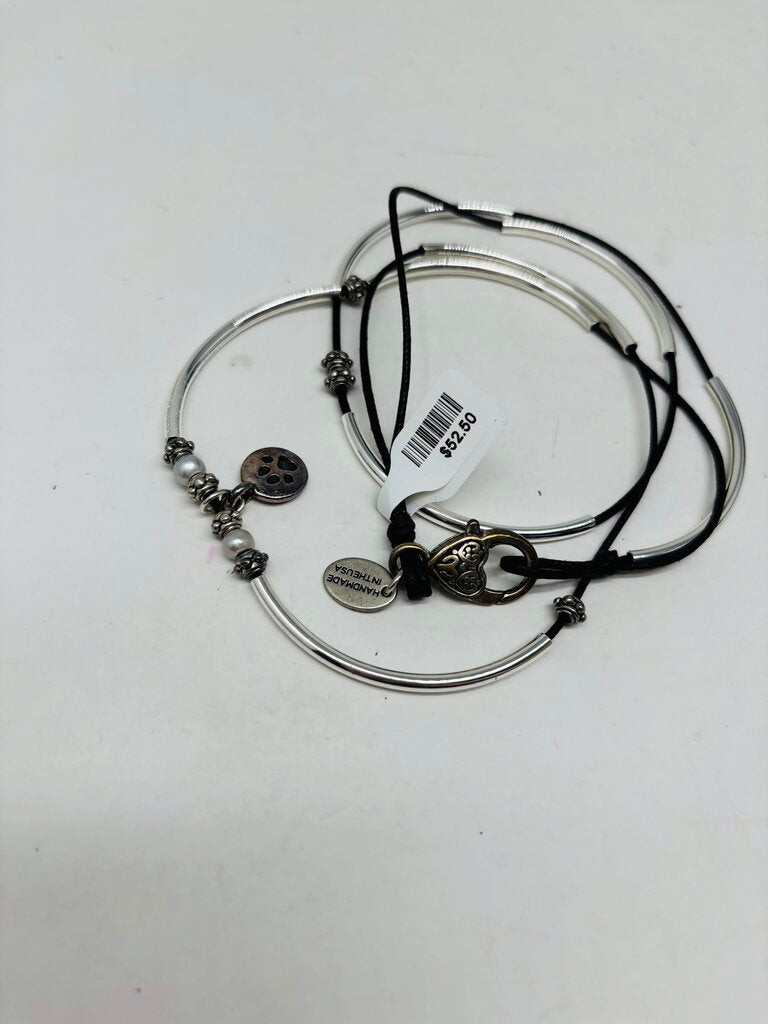 Lizzy James Necklace Silver/Black