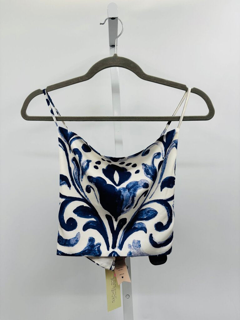Rachel Zoe Crop Top White/Blue XS