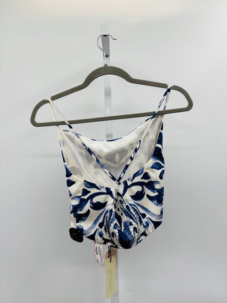 Rachel Zoe Crop Top White/Blue XS