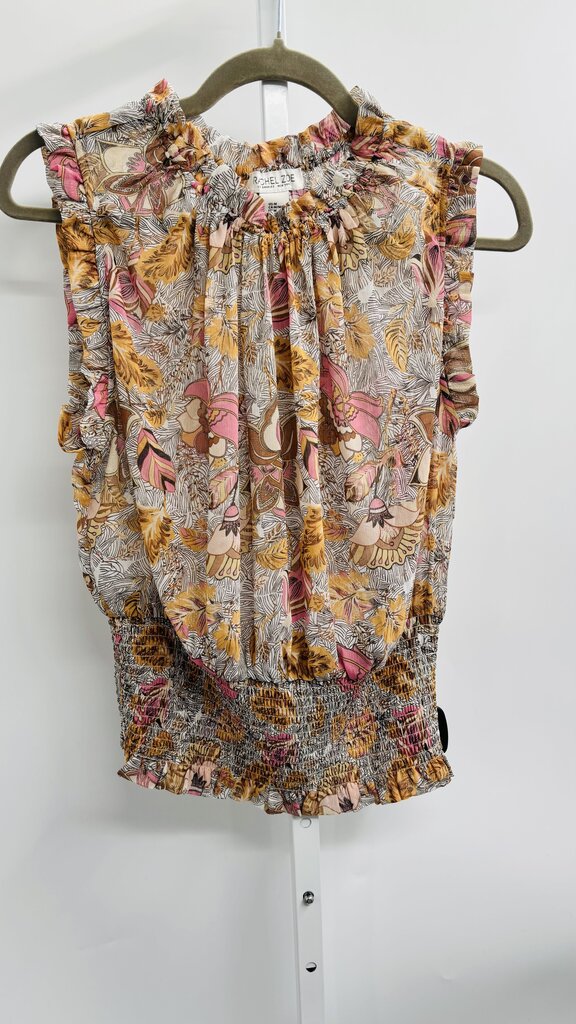 Rachel Zoe Blouse Tan/White M