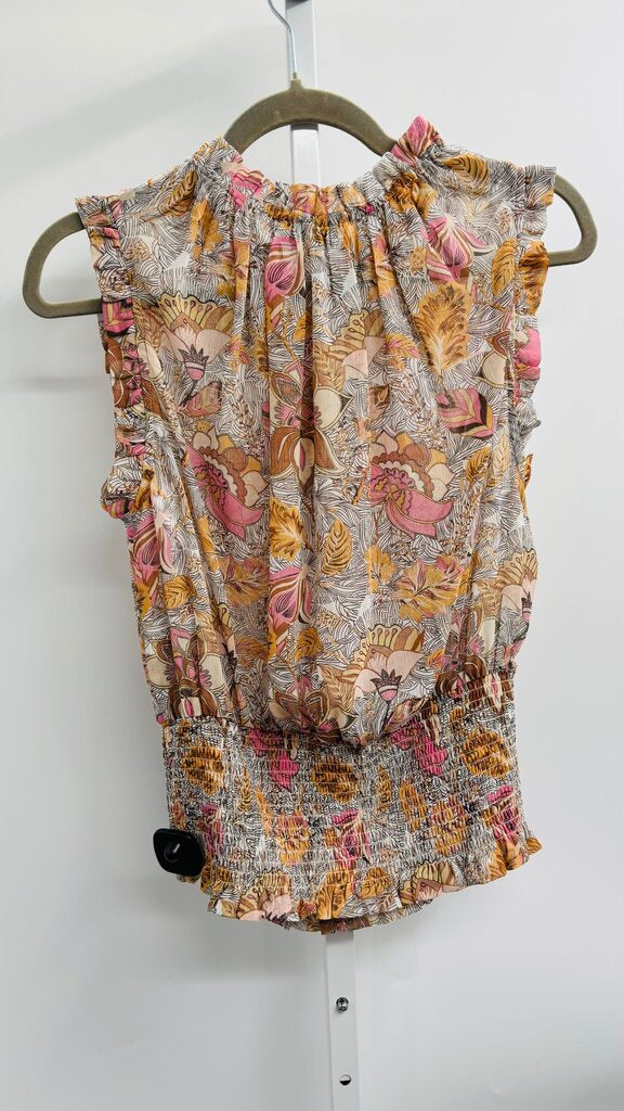 Rachel Zoe Blouse Tan/White M