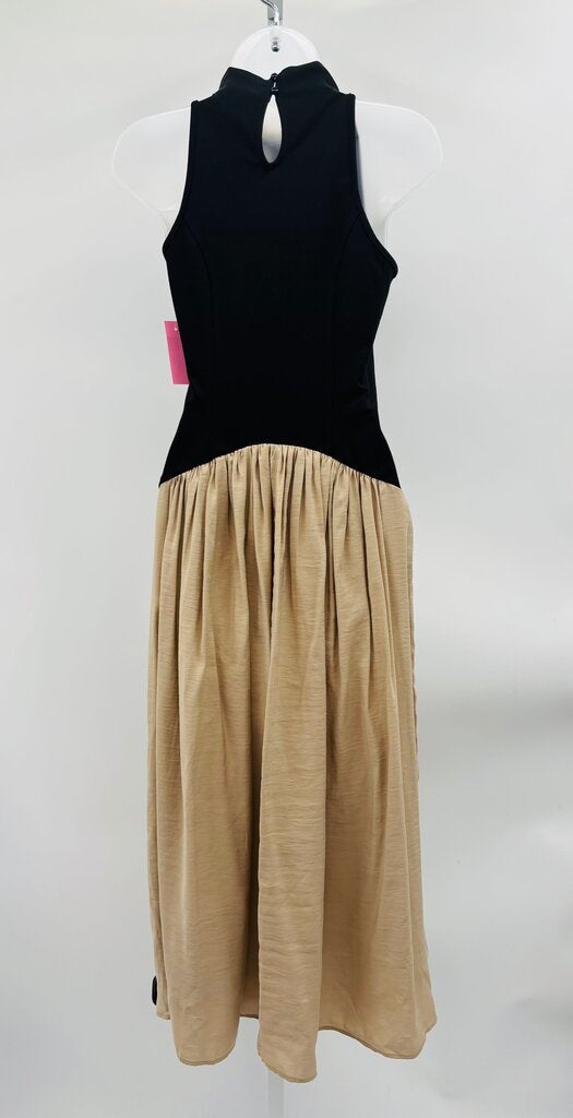 Anthropologie Maxi Dress Black/Tan XSP