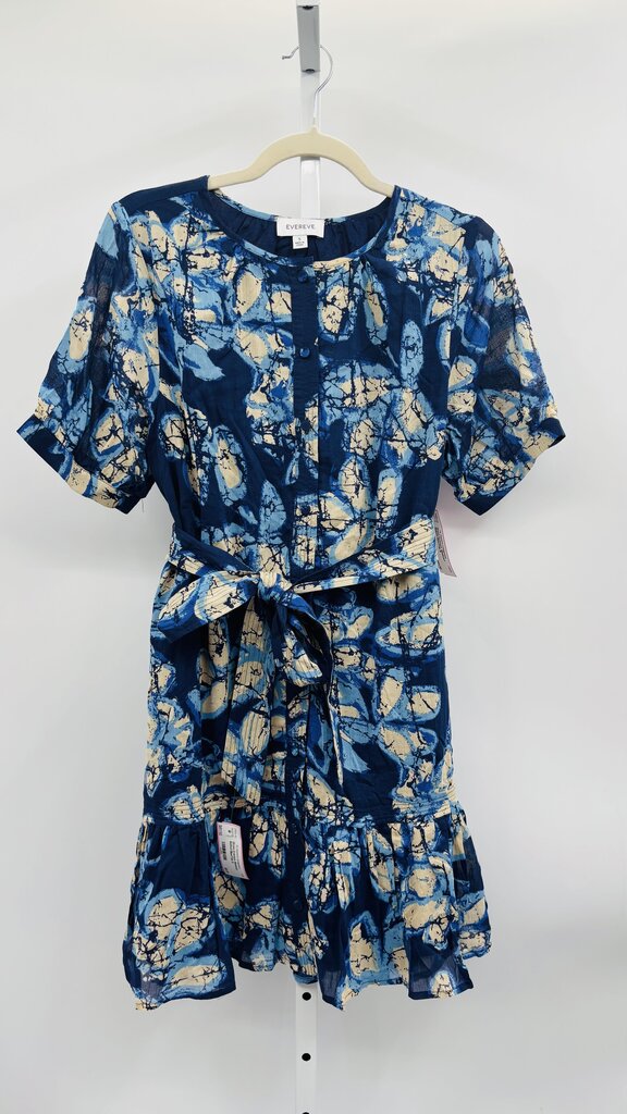 Evereve Dress Blue/Tan S