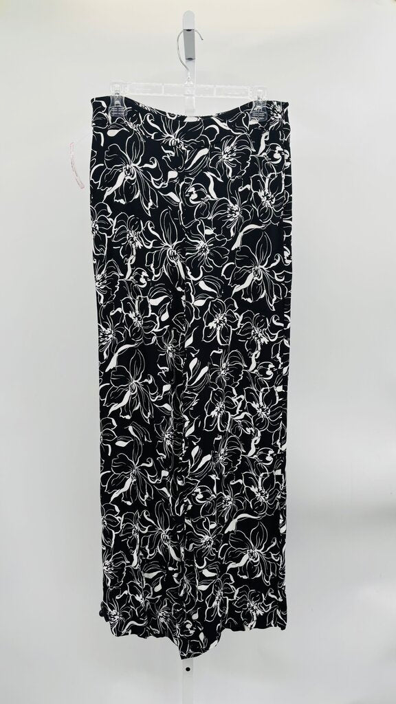 WHBM Pants Wide Leg Black/White 8