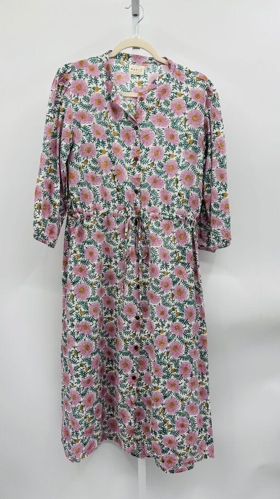 Maelu Maxi Dress Beige/Purple M