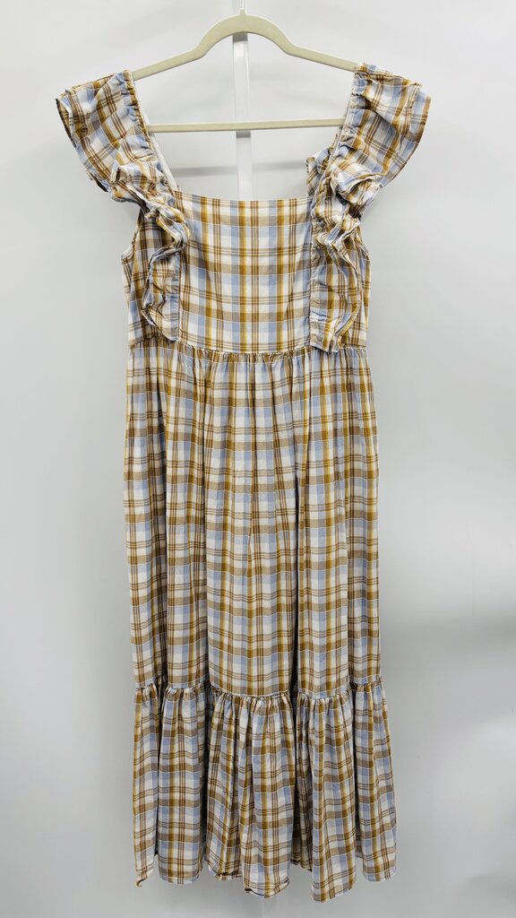 Madewell Maxi Dress Blue/ Brown 8